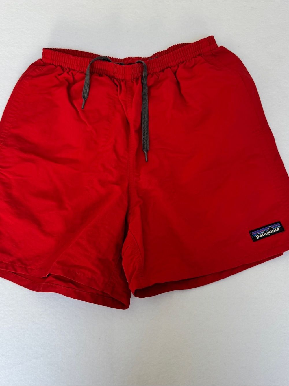 Patagonia Mens Baggies Shorts Sz XS 4.5” Red Brief Lined Swim Trunks Surf Beach
